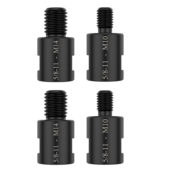 Adaptadores de Convertidor de Amoladora Angular de 4 Piezas, Adaptador de Rosca Hembra de 5/8 Pulg.-11 A Rosca Macho M14/M10, para Broca Pulidora de Amoladora Angular