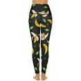 thumbnail image 4 of Banana Print Yoga Pants Female Green Leaf Leggings Push Up Casual Yoga Legging Stretch Design Gym Sport Pants, 4 of 5