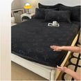thumbnail image 2 of Monofloral Milk Velvet Fitted Sheet, Cozy Thickened Milk Velvet Bedsheet Queen Set, Soft Breathable Slip-Resistant, Includes Mattress Cover and Pillowcase, 2 of 7