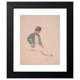 thumbnail image 2 of John Baverstock Knight 20x24 Black Modern Framed Museum Art Print Titled - Portrait of a Youth in a Fur Hat, 2 of 5