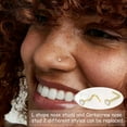 thumbnail image 2 of 8PCS Titanium Nose Rings Stud, Gold Nose Ring for Women Men Hypoallergenic Nostril Hoops L Shape Nose Studs Corkscrew CZ Nose Piercing Jewelry Silver 18G & 20G Nose Ring Studs 2/2.5/3mm, 2 of 6