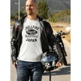 thumbnail image 2 of Hellfire Black Streak Japan T-Shirt Men -Image by Shutterstock, Male 3X-Large, 2 of 4