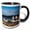 Black/White, variant on 3drose, Canada, Pei, New London. Small Fishing Harbor., 15oz Mug