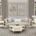 thumbnail image 2 of Michael Amini Yvette Sofa in Porcini Velvet and Champagne Wood Frame, 2 of 15