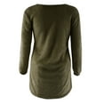 thumbnail image 4 of Trubkh Crew Neck Sweater Women Sweaters Pullover Sweaters for Women Crewneck Sweaters Cable Knit Sweater Women Army Green L, 4 of 5