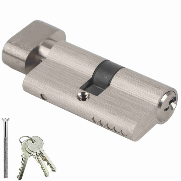 Anti Theft Door Lock Cylinder Copper Single Open Lock Cylinder Bedroom Door Lock Cylinder for Home Security Door Hardware (L=60mm)30/30))