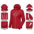 thumbnail image 6 of Little Donkey Andy Women's Lightweight Softshell Jacket with Detachable Sleeves and Hood, Windbreaker for Hiking Golf Red X-Small, 6 of 7