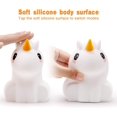 thumbnail image 2 of Luz nocturna colorida para niños, luz LED táctil, lámpara sensible recargable por USB con 9 colores, lámpara de silicona, lámpara de noche (control remoto + atenuación táctil) - Unicornio, 2 of 5