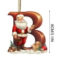 thumbnail image 4 of Moocorvic 26 Initial Letters Christmas Ornaments, Personalized Santa Claus Alphabet Christmas Tree Decorations Indoor Home Party Gifts(B), 4 of 7