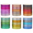 thumbnail image 1 of Shisuyan DIY Scrapbook Tapes Glitter Washi Paper Tapes Assorted Color 30 Rolls, 1 of 9