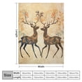 thumbnail image 4 of Nawypu  Retro Wildlife Elk Deers Throw Blanket Ultra Soft Cozy Decorative Flannel Blanket for Home Bed Couch Chair Travel, 4 of 6