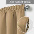 thumbnail image 3 of Pure Oatmeal Kitchen Valances for Windows, Modern Solid Color Minimalist Art Bathroom Window Valances 60x18 Inch Rod Pocket Window Treatments Valance Curtains for Living Room Bedroom Decor, 3 of 9