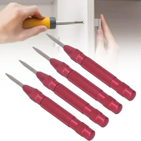 

Rustproof and Efficient 5in Red Knurl Design Centre Automatic Industrial Maintenance Tools - Set of 4pcs Wide Application Total Length 5in - Durable and Efficient