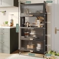 thumbnail image 2 of Alacenas para Cocina, Alacena de Almacenamiento de 5 Niveles, Muebles para Cocina con Ruedas, Alacenas para Despensa con Puerta, Cocina Integral,, 2 of 8