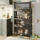 thumbnail image 2 of Alacenas para Cocina, Alacena de Almacenamiento de 5 Niveles, Muebles para Cocina con Ruedas, Alacenas para Despensa con Puerta, Cocina Integral,, 2 of 8