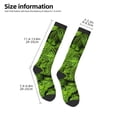 thumbnail image 2 of Xecao Tiny Green Fern Leaves Print Compression Socks for Both Men And Women for Running, Travel, Flight, Nurse, 2 of 6