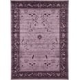 thumbnail image 1 of Unique Loom La Jolla Collection Tone Traditional Area Rug, 8 x 11 Feet, Violet/Dark Purple, 1 of 2