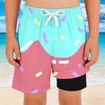 thumbnail image 2 of Boys Swim Trunks with Boxer Brief Liner Recycled Silky-Smooth Swim Shorts Stretch Toddler Swimsuit, 2 of 5