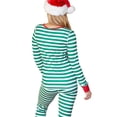 thumbnail image 4 of Doublju Women's Long Sleeve Striped Pajama Sleepwear 2 pcs Set (Plus Size Available), 4 of 4