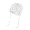 thumbnail image 5 of absanyy Women's Warm Winter Hat - Stylish Faux Fur, Stretchy Nylon Spandex, Ear Ties, Free Size, White - Versatile for Outdoor & Daily Wear, 5 of 5