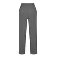 thumbnail image 6 of Up to 65% off! Cotton and Linen Casual Pants for Womens Plus Size Imitation Solid Color Drawstring Elastic Waistband Pocket Pants, 6 of 8