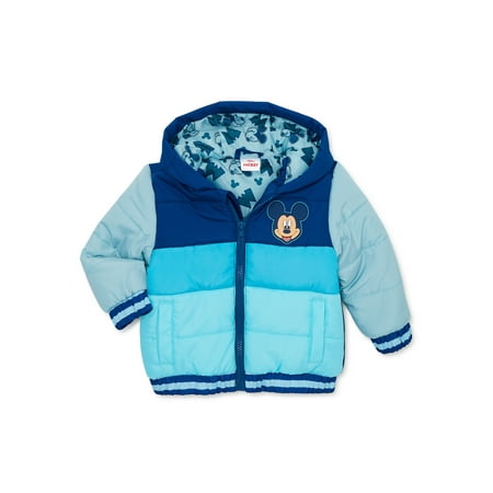 

Mickey Mouse Baby and Toddler Boys Hooded Puffer Coat Sizes 12M-5T