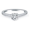 thumbnail image 2 of 14k White Gold Channel Set Cathedral Engagement Ring Size 5, 2 of 4