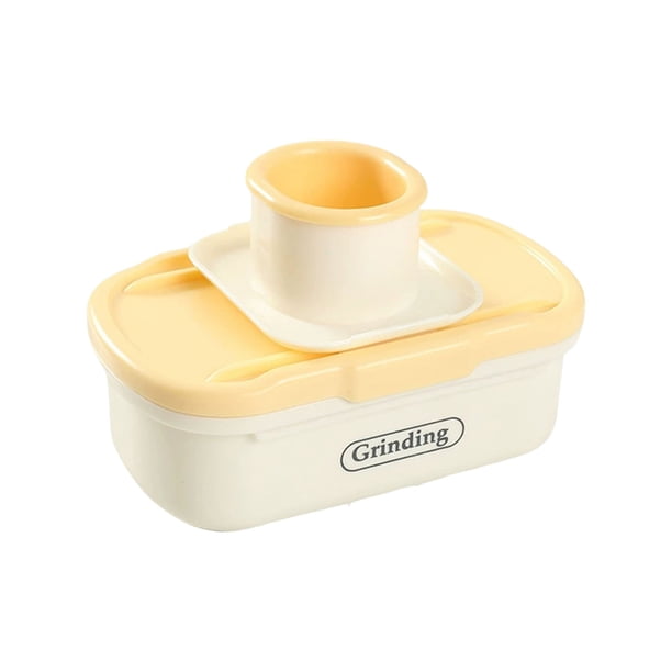 Rallador de ajo 2 en 1 Cortador de ajo Molinillo multifunción con recogedor Rallador de ajo manual Picadora manual de cocina