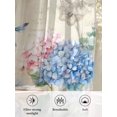 thumbnail image 6 of Sheer Curtains 84 Inches Long, Blue Hydrangea Semi Sheer Curtains Light Filtering Window Treatment, Pink Flowers Spring Botanical Country Plants Privacy Voile Drapes for Living Room 52x84 Inch, 6 of 7