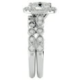 thumbnail image 4 of SuperJeweler 1 1/2 Carat Oval Shape Moissanite Bridal Set In 14 Karat White Gold For Women, 4 of 6