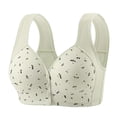 thumbnail image 2 of SROBPTY Womens Plus Size Bras Print Wireless Push Up Back Closure Brassiere for Everyday Wear, 2 of 4