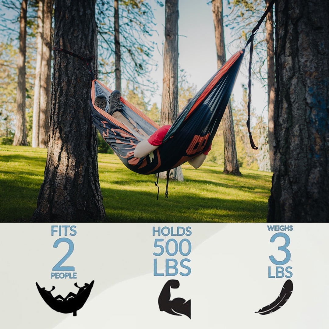 Rincon Official Oregon Beavers Hammock - Portable Hammock Single or Double Hammock, Indoor & Outdoor w/Tree Straps Camping Hammock