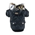 thumbnail image 2 of Dog Faux Pockets Hooded Jacket Warm Winter Coat Snowsuit For Small Dog, 2 of 6