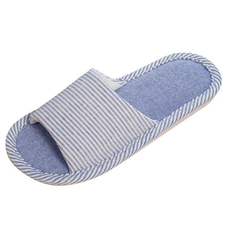

nsendm down Slippers Women Women And Men House Slippers Non Slip Cotton Linen Indoor Christmas Slippers Men And Women Shoes Sky Blue 39