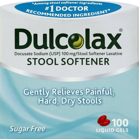 Dulcolax Stool Softener, 100ct (Best Fast Acting Stool Softener)