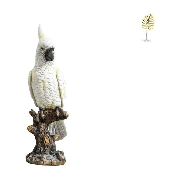 Figura de escritorio,Figura de loro para escritorio,oficina,decoración del hogar,Estatua de pájaro de resina,regalo de cumpleaños para inauguración de la casa,Escultura de hojas,Estatua de