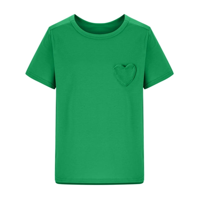 RXIRUCGD 2025 Vêtements d'Été pour Enfants Nouveaux T-Shirts d'Été pour Enfants Manches Raglan Manches Courtes T-Shirt Graphique Col Rond T-Shirt Filles Haut Décontracté