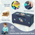 thumbnail image 6 of Resenkos Kids Wooden Upholstered Toy Storage Box with Removable Lid-Navy, Kids Toy Storage for Kids, Boys, Girls, Nursery, 6 of 9