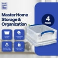 thumbnail image 5 of Really Useful Box 8.1L Storage Container with Clip Lock Handles (4 Pack), 5 of 10