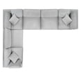 thumbnail image 3 of Modway Commix Down Filled Overstuffed Performance Velvet 6-Piece Sectional Sofa in Light Gray, 3 of 10