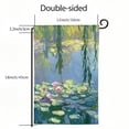 thumbnail image 3 of Heduofu Season Garden Flags Water Lilies By Oil Paintings Flowers Double Sided Holiday Flag for Party Home Outdoor Decor White, 3 of 6