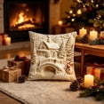 thumbnail image 3 of KFUIRDE Christmas-Printed Cushion Cover 18x18in, 3D Printed Sofa Pillow with Festive Christmas Theme, Decorative Cushion Case for Couch Living Room, Xmas Holiday Home Decor C, 3 of 5