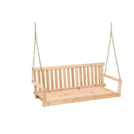 Jack Post H-24 49"W x 21.75"D x 17.5"H Classic Natural Finish Porch Swing