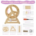 thumbnail image 5 of BRKURLEG Interactive Cat Toy, Wood Ferris Wheel Flutter Rotating Kitten Toys with Retractable Teaser, 5 of 7