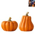 thumbnail image 4 of DVKOVI Orange Ceramic Pumpkin Decorations Halloween Thanksgiving Pumpkins Decor for Farmhouse Table Centerpiece A One Size, 4 of 5