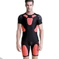 thumbnail image 2 of 1Storm Men Nylon Anti-Collision Short Shirt Football Baseball Basketball Bike Rugby Snowboard Ski Volleyball Padded Protective Gear Black Orange, 2 of 5