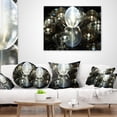 thumbnail image 3 of Designart Golden Water Drops on Mirror - Abstract Throw Pillow - 16x16, 3 of 4