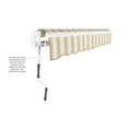 thumbnail image 4 of Awntech 12 Ft California Medium Duty Manual Retractable Patio Fixed Awning (144in x 7.88in x 120in), Linen/White Stripe, 4 of 5