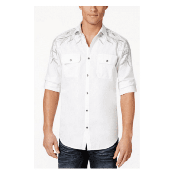 INC International Concepts I.N.C. Men's Embroidered Shirt, Size S, MSRP $65
