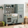 thumbnail image 3 of Robud Wooden Play Kitchen Playset, Bean Green, Toy for Kids, Toddlers, Preschool, Gift for Girls Boys Age 3+, 3 of 11